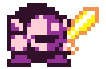 sprite of meta knight bobbing up and down in a kirby's adventure style