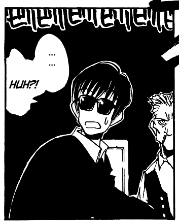 wolfwood looks shocked and yells, ‘Huh?!’