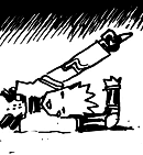 vash on the ground, looking stupid