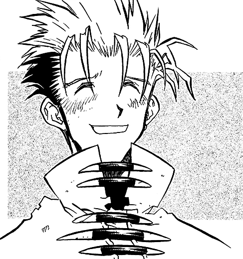 vash smiles like he hasn't in a while