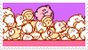 stamp of kirby in a claw machine from kirby's adventure
