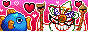 button of yin-yarn the yarn wizard and kine the sunfish from the kirby series in love