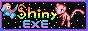 button that reads 'shiny.exe' in rainbow text with a porygon and mew sprite against a starry background